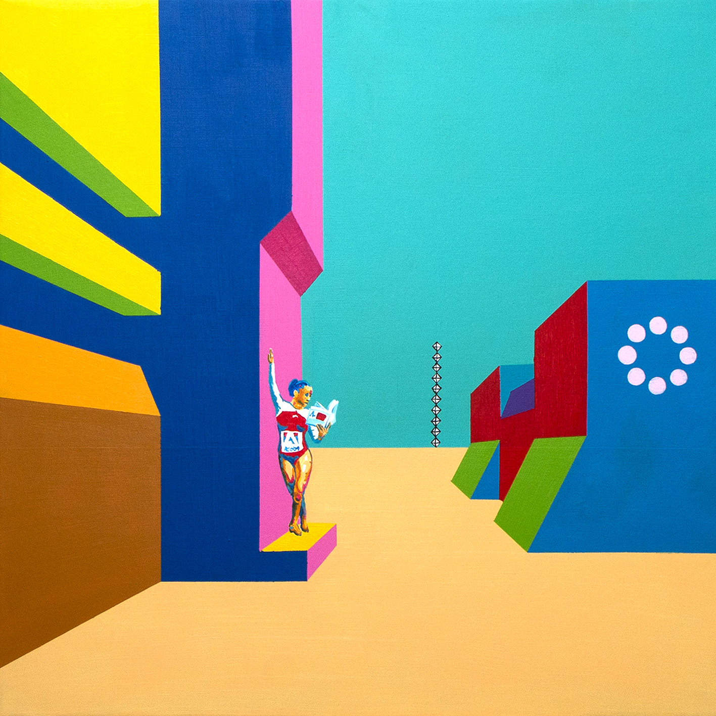 A beautiful read 2023 1005x1005cm acrylic on canvas